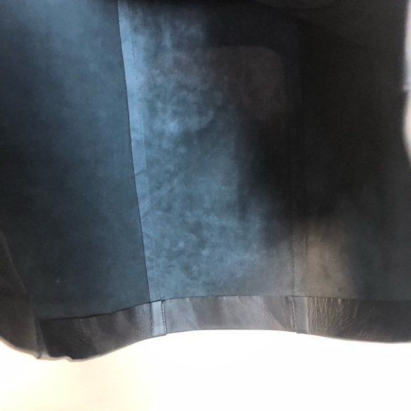 Cesare Fabbri Leather A Line Mini Skirt Made in Italy Size 4 - Picture 7 of 9